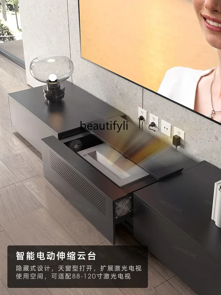 Automatic Hidden Laser TV Cabinet Electric Telescopic Table Dedicated Projection Floor Cabinet