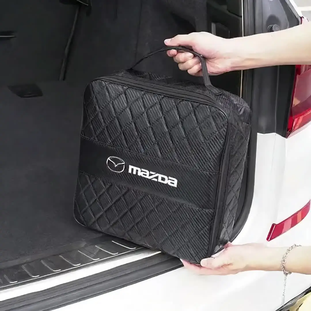 Car Charging Gun Leather Bag Storage Box Auto Accessories For Mazda 2 3 6 5 Atenza CX3 CX5 MX5 CX7 Axela CX30 CX90 CX60 CX50 MX3