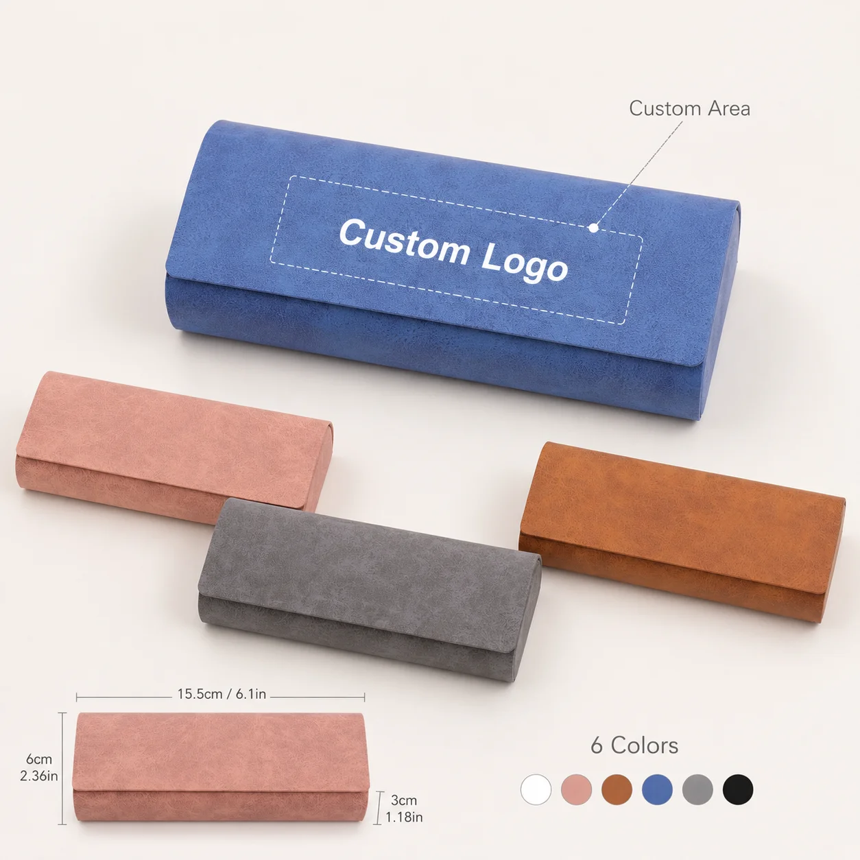 

Custom Name Glasses Case, Personalized Pu Leather Vintage Storage Box, Laser-engraved Sunglasses Case, Stylish Gift For Friends