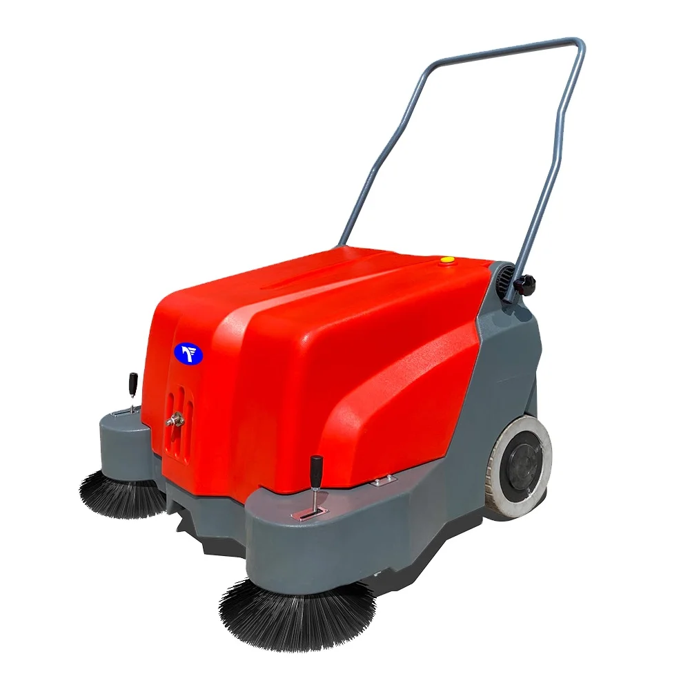 Best Price Hand Push Manual Sidewalk Parking Lot Sweepers