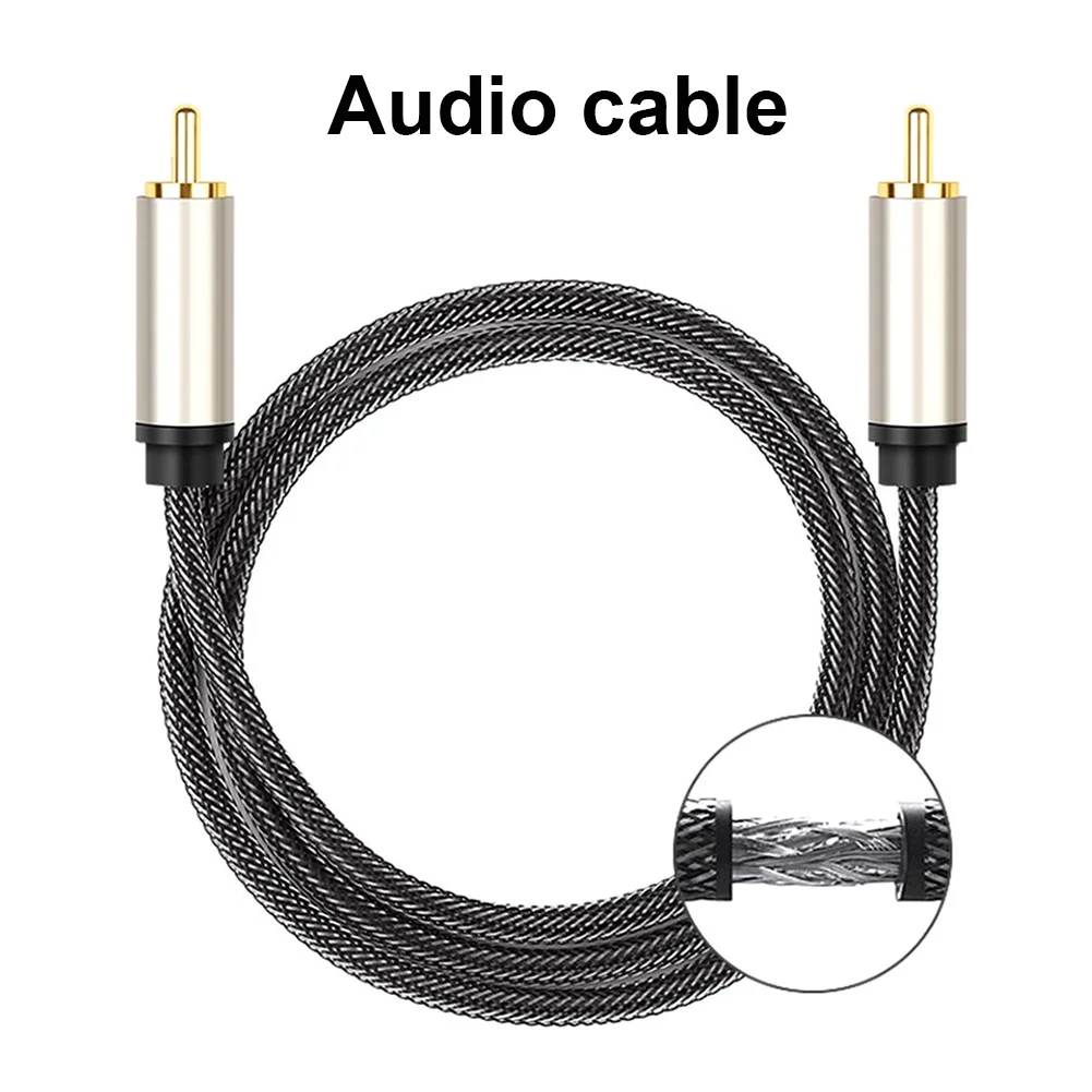 HIFI 5.1 Audio Cable Gold-Plated Digital Optical Fiber Cable RCA To RCA Male Subwoofer Cable for Amplifiers Home Theater HDTV