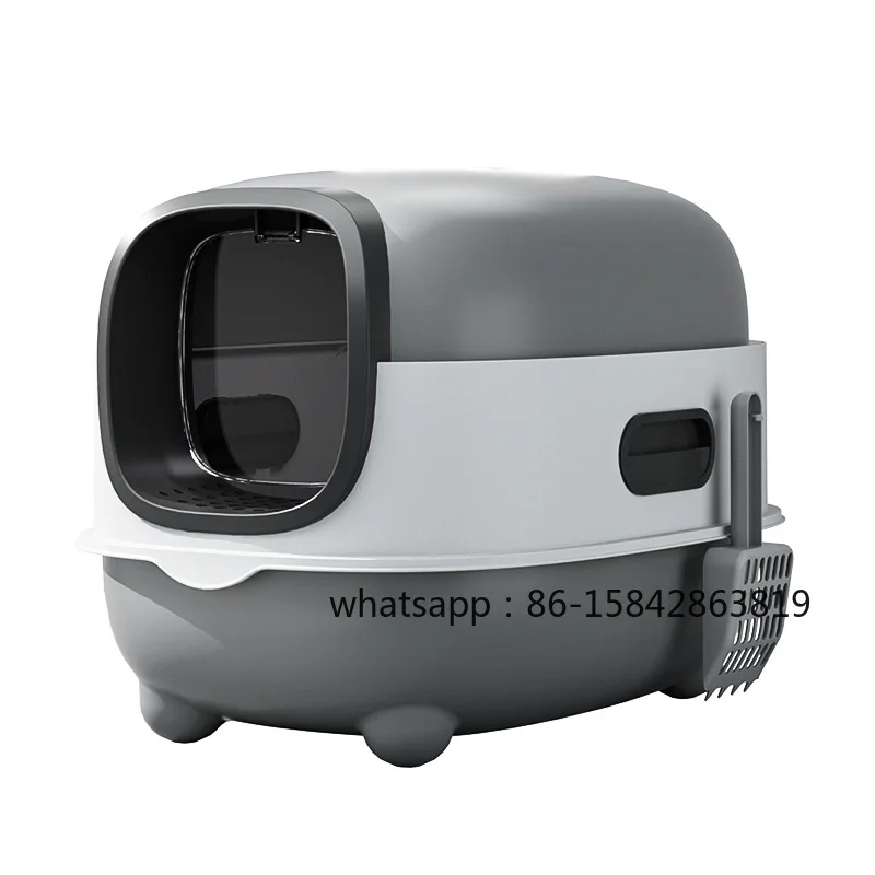 

Cross-border delivery cat litter box oversized fully enclosed anti-splash cat toilet sterilization and deodorization cat shit ba