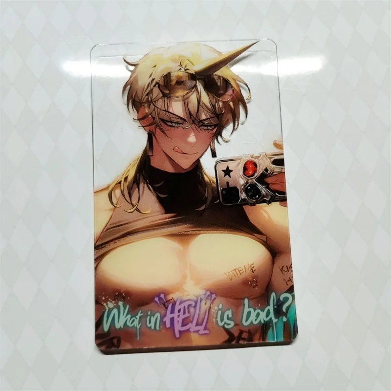 What In Hell Is Bad Satan Mammon Leviathan Beelzebub Cosplay Card Transparent Acrylic Figure Cards 4Pcs/Set Accessories Prop