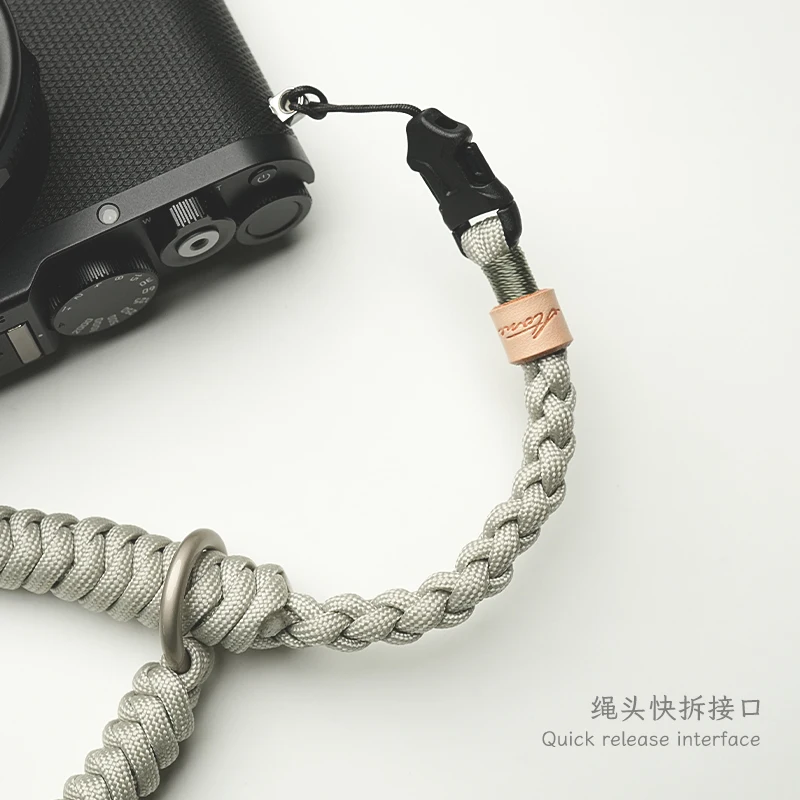 Mr. Stone Exclusieve Twine-serie, snelkoppelingsinterface, handgeweven camerariem voor Sony Leica Q3, ophangkoord, handkoord.