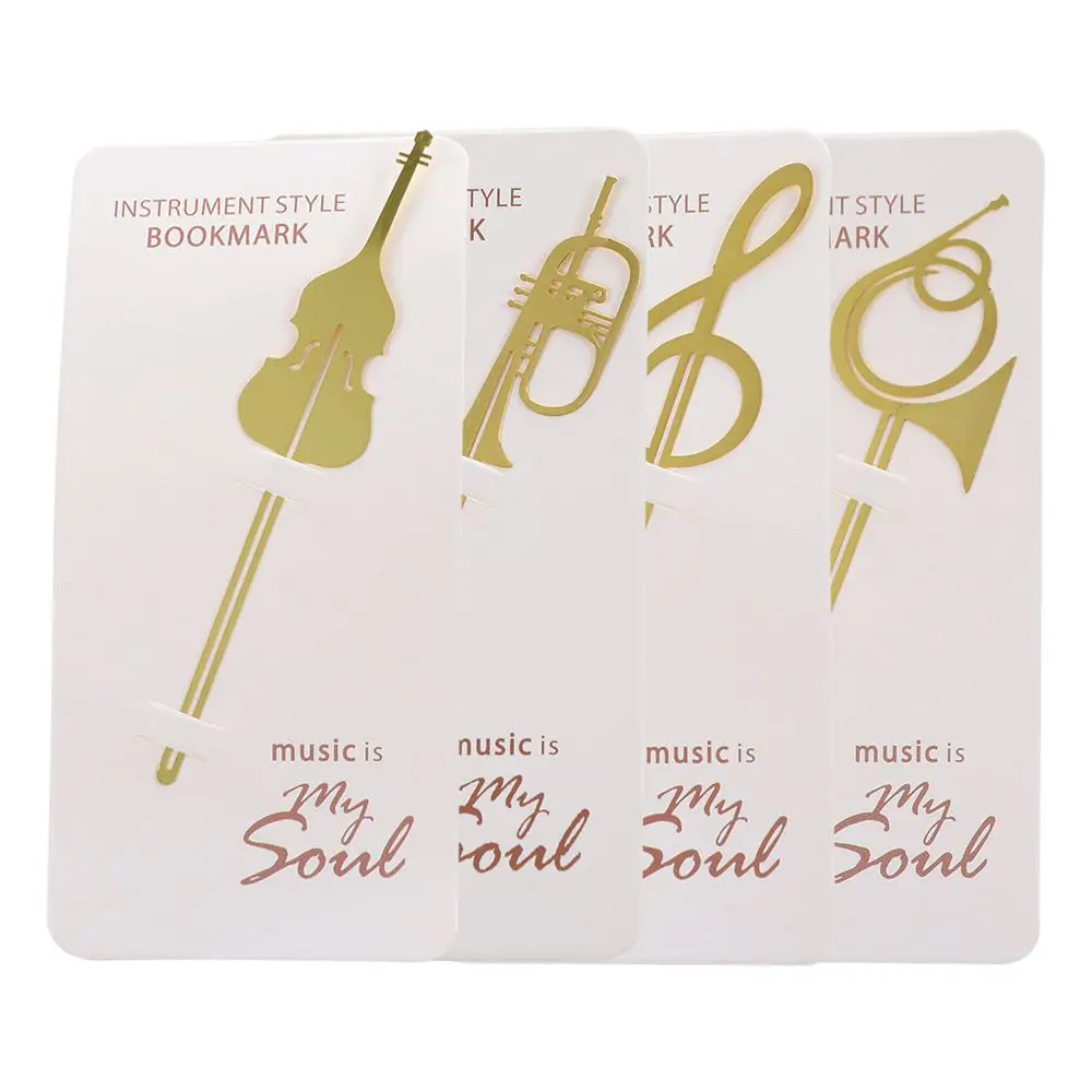 Gold School Supplies Office Supplies Stationery Violin Book Markers Paper Clips Musical Instruments Bookmark Music Book Marker