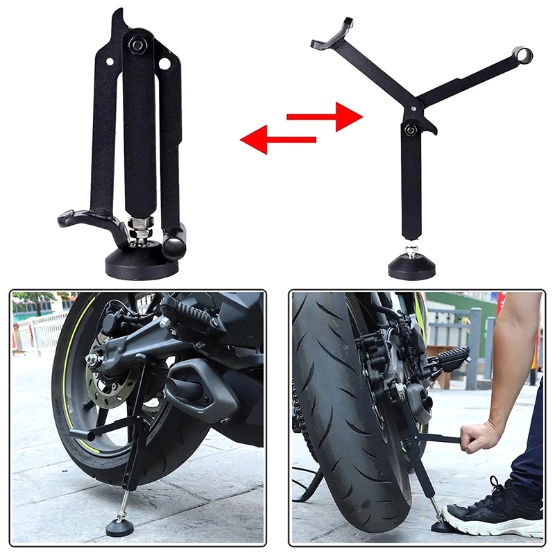 Motorcycle Folding Lifting Support Frame Foldable Heavy Lift Stand Crane Frame