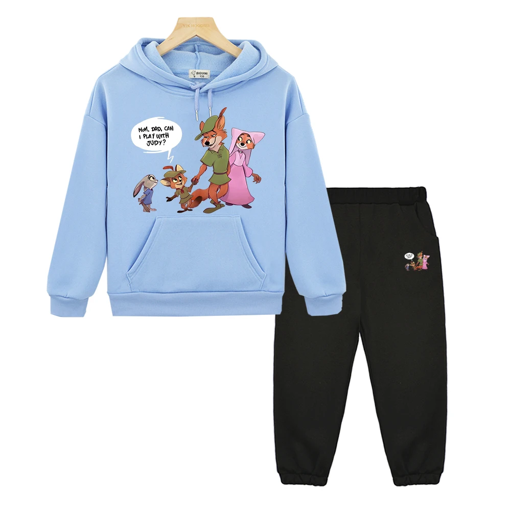 

Zootopia 2 Casual pullover+Pant boy girls Hooded Sports Sets y2k sudadera Disney hoodies Fleece Sweatshirt kids boutique clothes