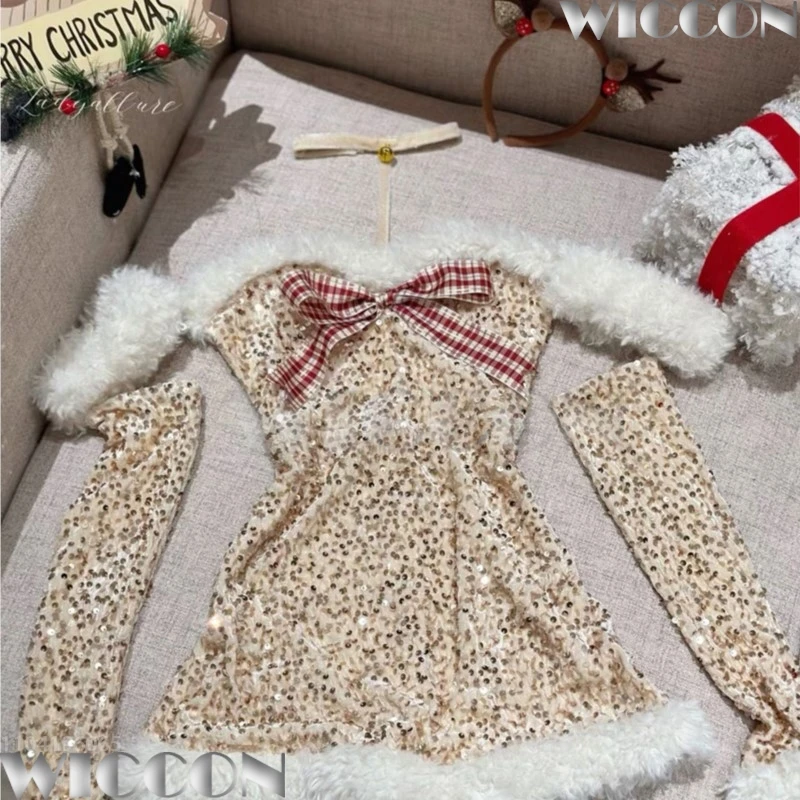 2026 عيد الميلاد فستان خفيف أنيمي تأثيري حلي حمالة تنورة قصيرة مثير ملابس امرأة ساخنة مهرجان هدايا حفلات الهالوين #5