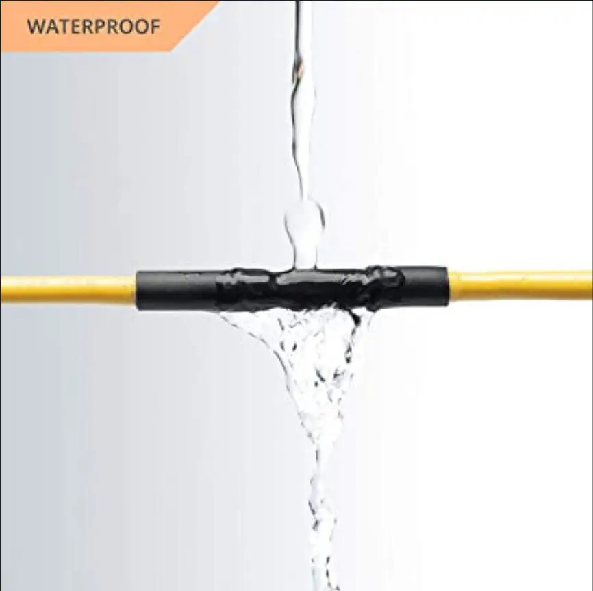 3:1 Adhesive Lined Heat Shrink Tubing, Marine Grade Waterproof Dual Wall Cable Sleeve, Black 5M