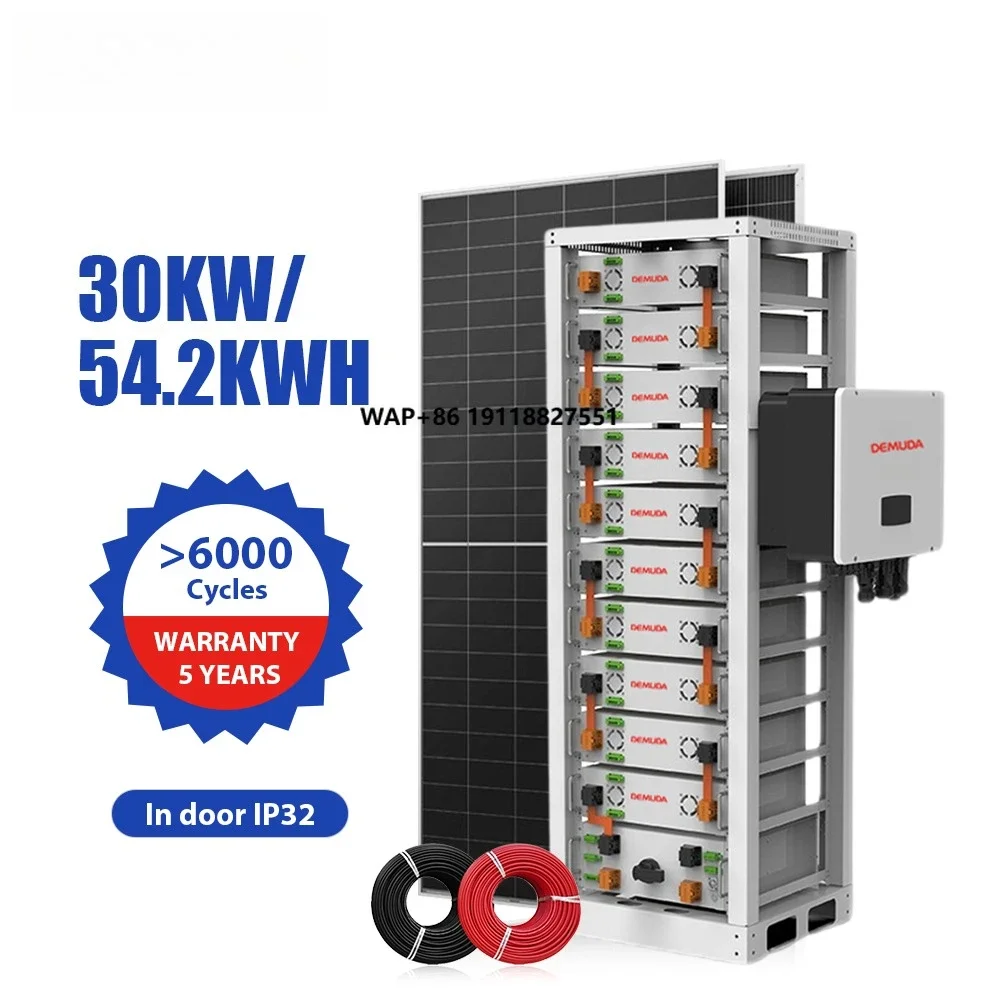 DEMUDA Easy Install Outdoor Industrial 30KW 50KWH 50kw 100kwh Bess Solar Battery Energy Storage System  Hybrid Power System