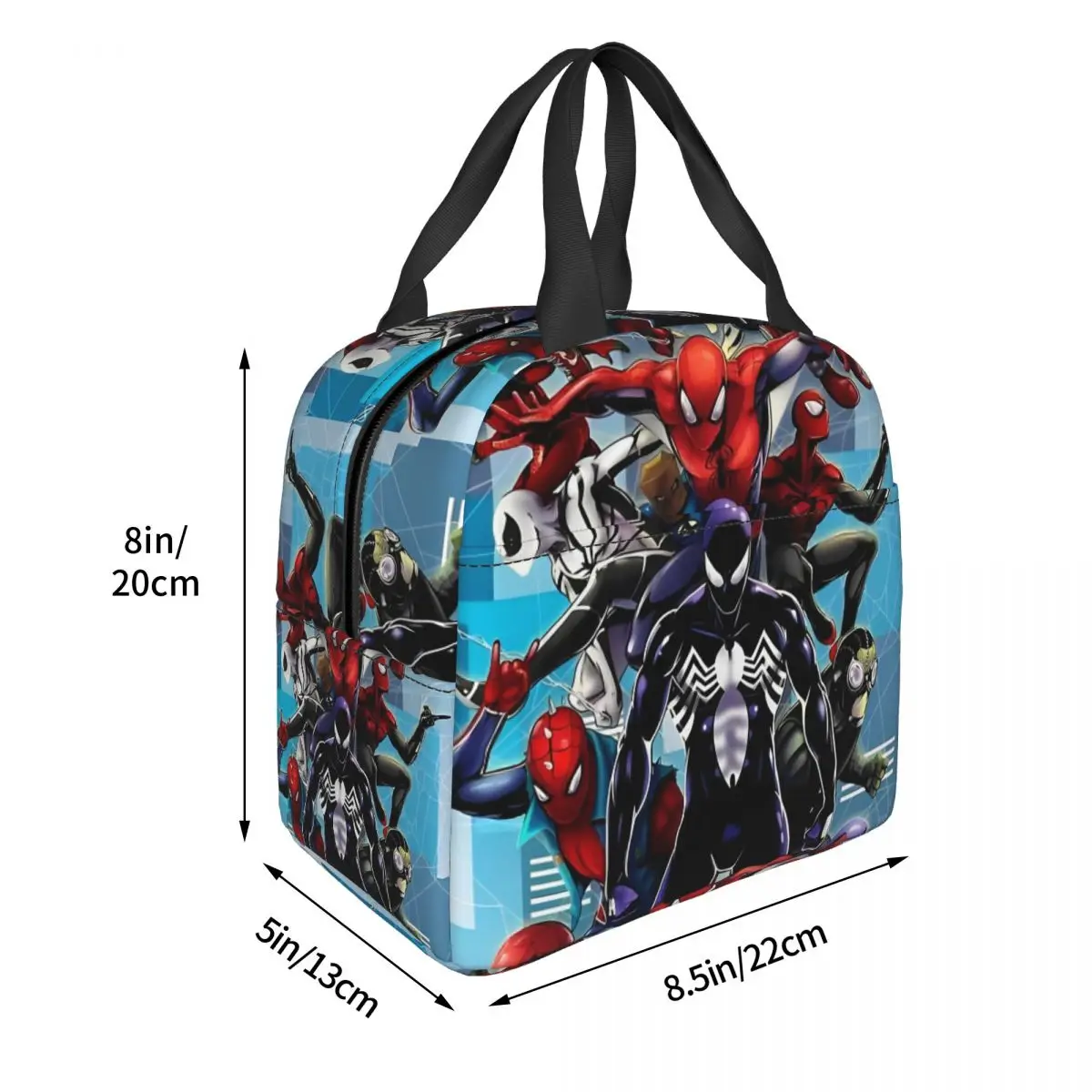 Spider Spiderman Spiderverse Superhero Insulated Lunch Bag borsa termica contenitore per pasti grande Tote Lunch Food Bag College Travel