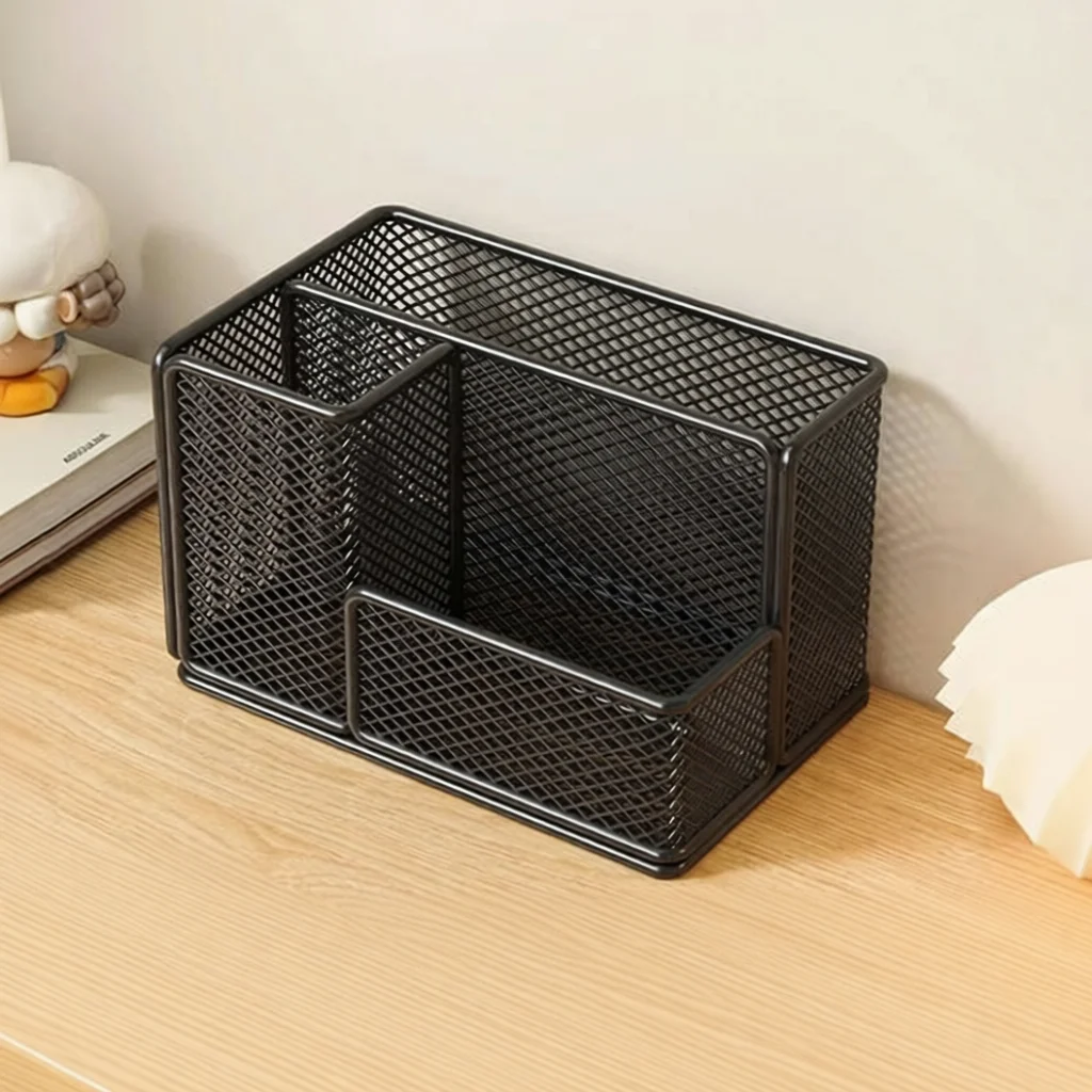 office-desktop-multi-functional-iron-art-storage-box-simple-grid-pen-holder-organizer-desk-supplies-storage-rack-holder