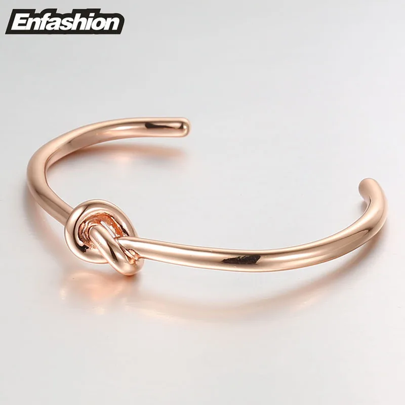 ENFASHION Wholesale Knot Cuff Bracelets Gold Color Manchette Bangle Bracelet For Women Armband Fashion Jewelry Pulseiras B4286