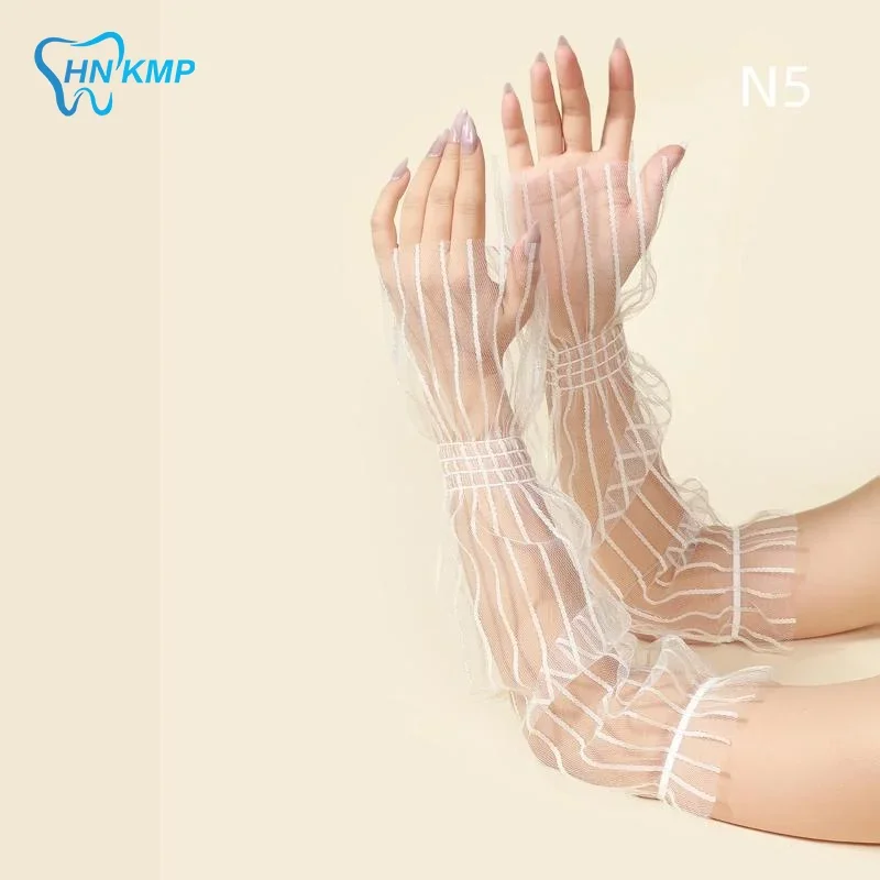 1 paire de gants Photo en maille pour Nail Art, faux manchette plissée, accessoires de photographie de manucure, manchon d'affichage de pointes d'ongles, accessoire de mode