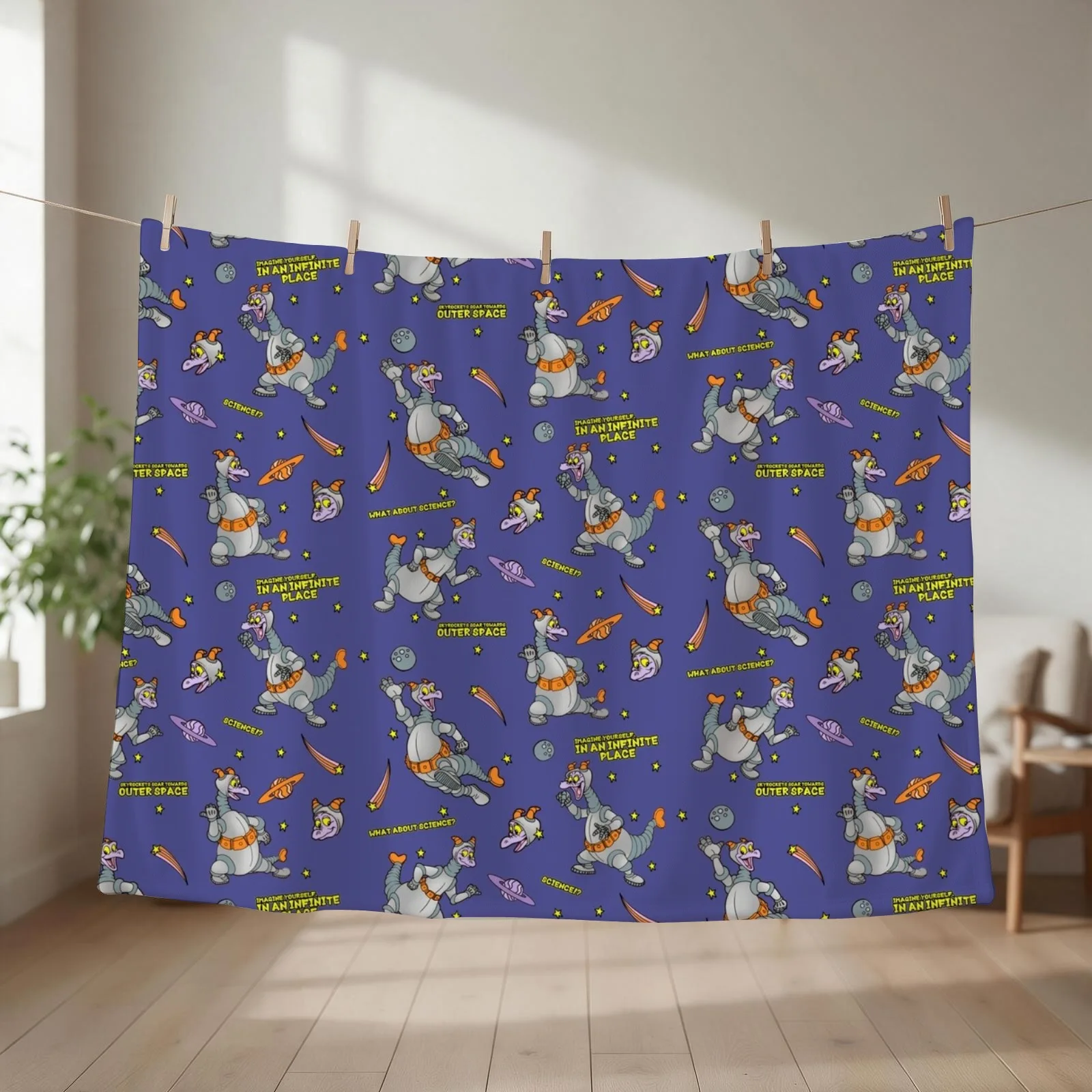Space Figment pattern Throw Blanket couch cozy soft plush fuzzy picnic outdoor blanket