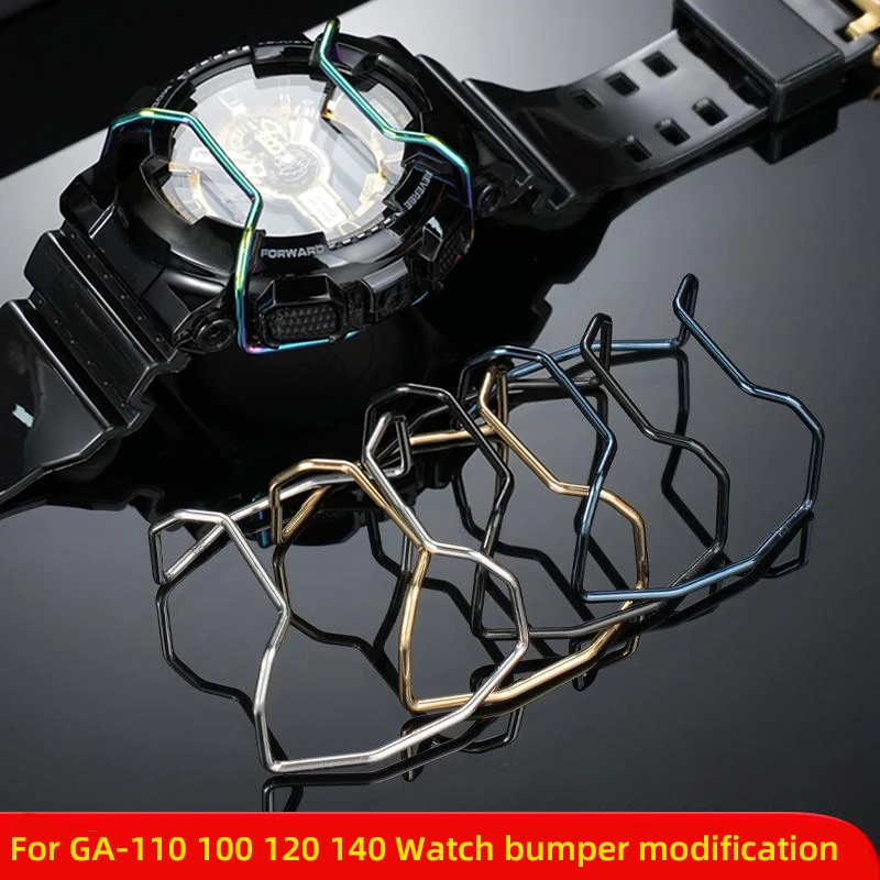 GA120 ga110 ga100 GA110/120/100 GA-140 stainless steel bumper Modified metal frame collision protection bar For Casio G-shock