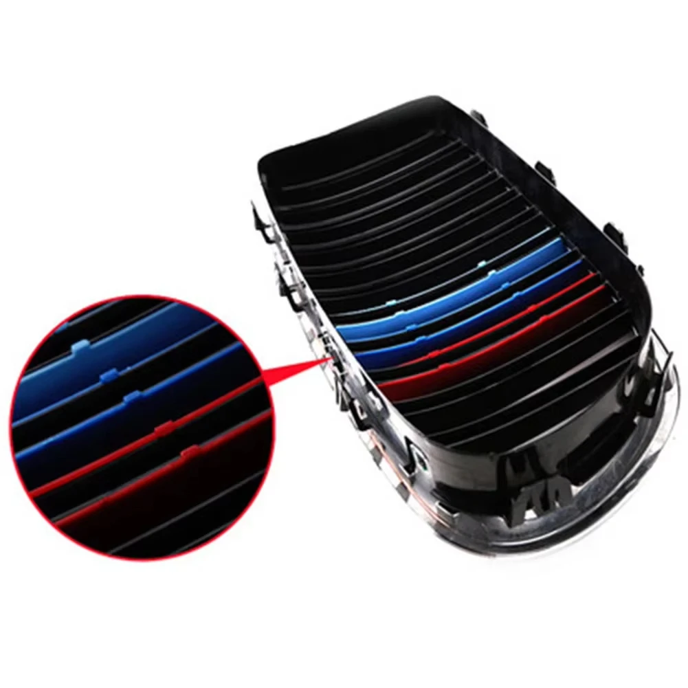 3pcs/set M Color ABS Kidney Grill Bar Grille Covers For BMW 3 5 Series BMW F10 F30 E60 2004-2019 M Performance M Power 3 Colors