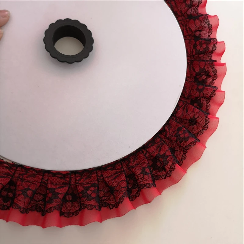 10 Meter/Lot Faltenbündchen-Spitze DIY Spitzenzubehör für Kleidung und Röcke RS24565 – Detail 15