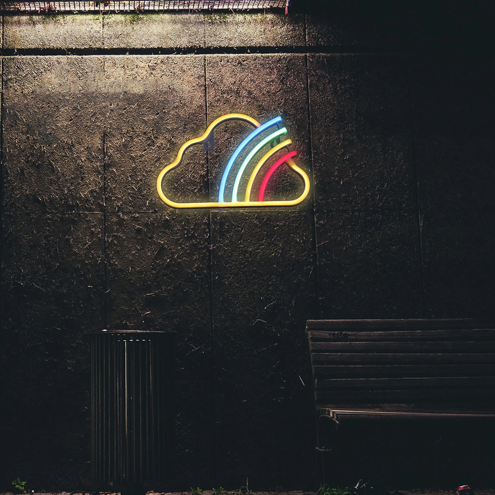 

Creative Led Cloud Neon Light Rainbow Shape Wall Sign For Bar Restaurant Mall Party Decoration Cloud Rainbow