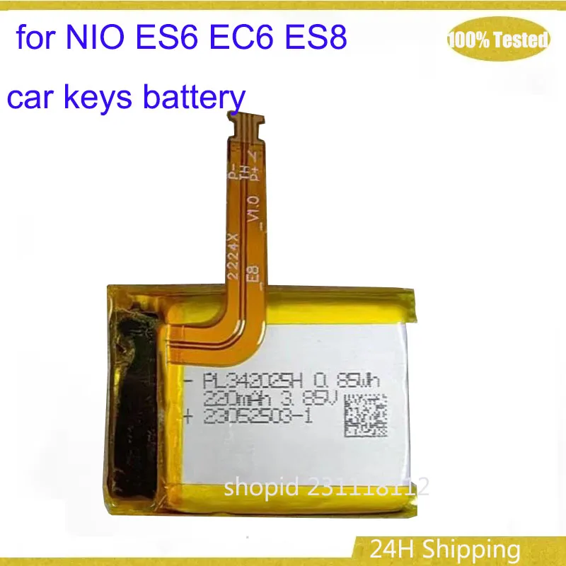 

3,7 В, 220 мАч, новый высококачественный аккумулятор для NIO ES6 EC6 ES8, аккумулятор для ключей от машины, аккумуляторы