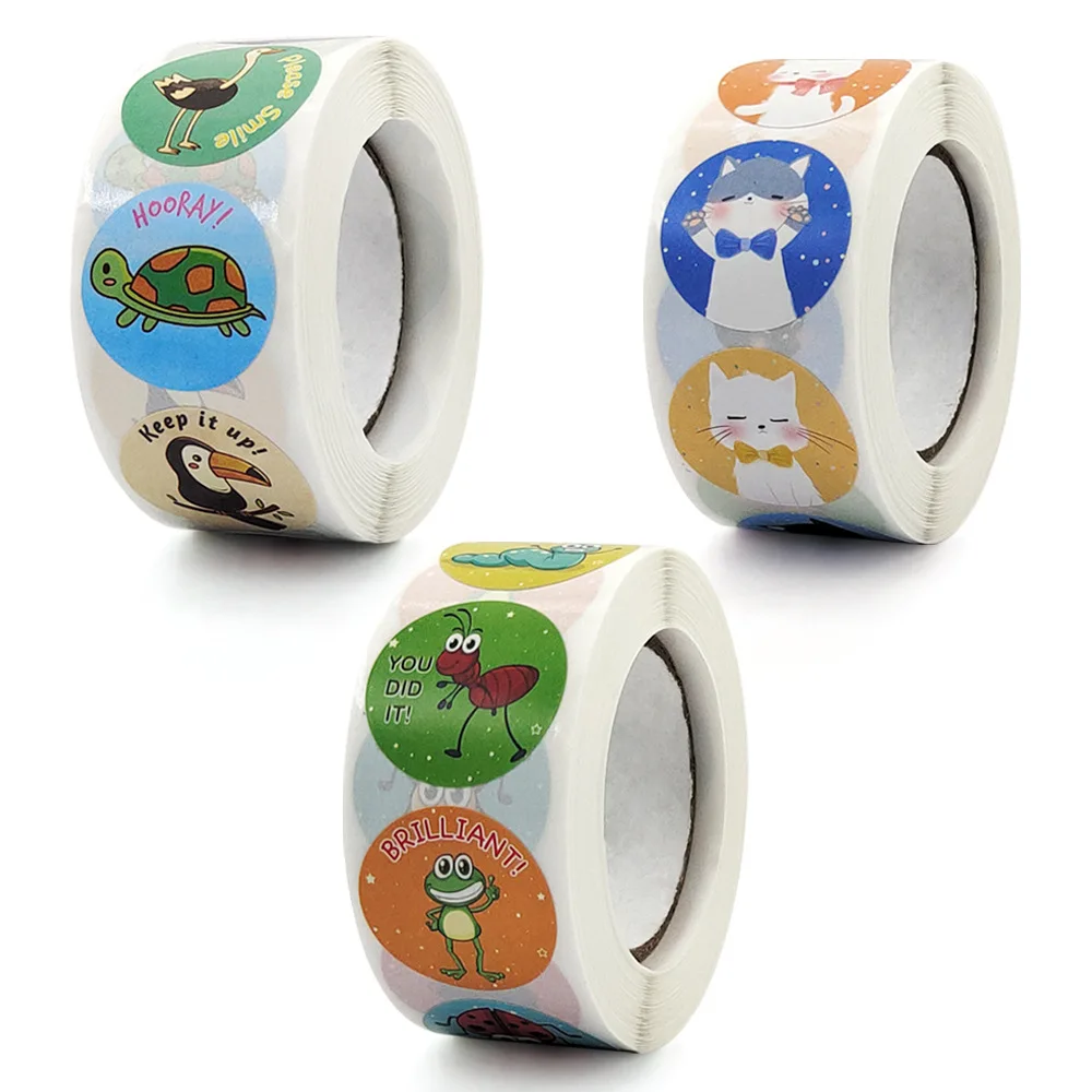 

100-500pcs Cartoon Toy DIY Sticker Cute Kitty Cat Kids School Children Reward Scrapbook Stationery Supply