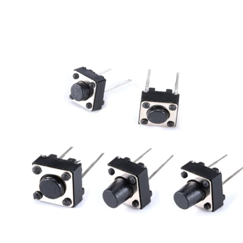 Tactile Switch Momentary Tact 6x6x4.3/5/6/7/8/9/10mm 6*6*4.3mm 5mm 6mm 7mm 8mm 9mm 10mm Middle pin 2pins