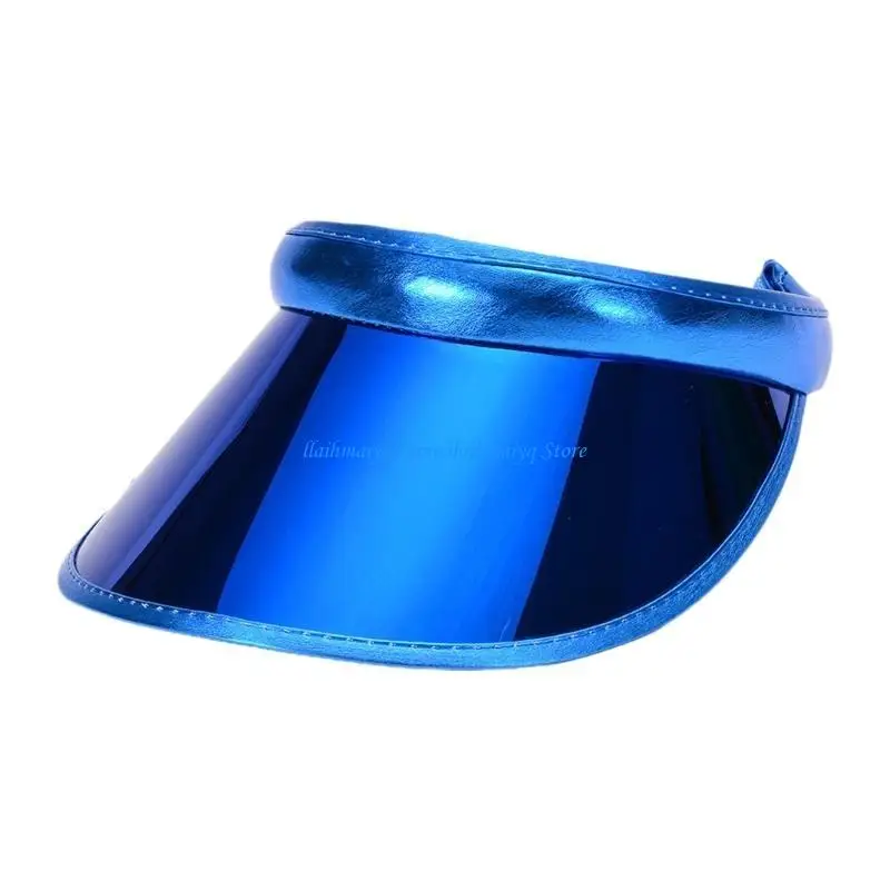 

573B Outdoor PVC Hat Wide Brim Hat Sunproof Visor Hat Teens Empty Top Hat for Cycling