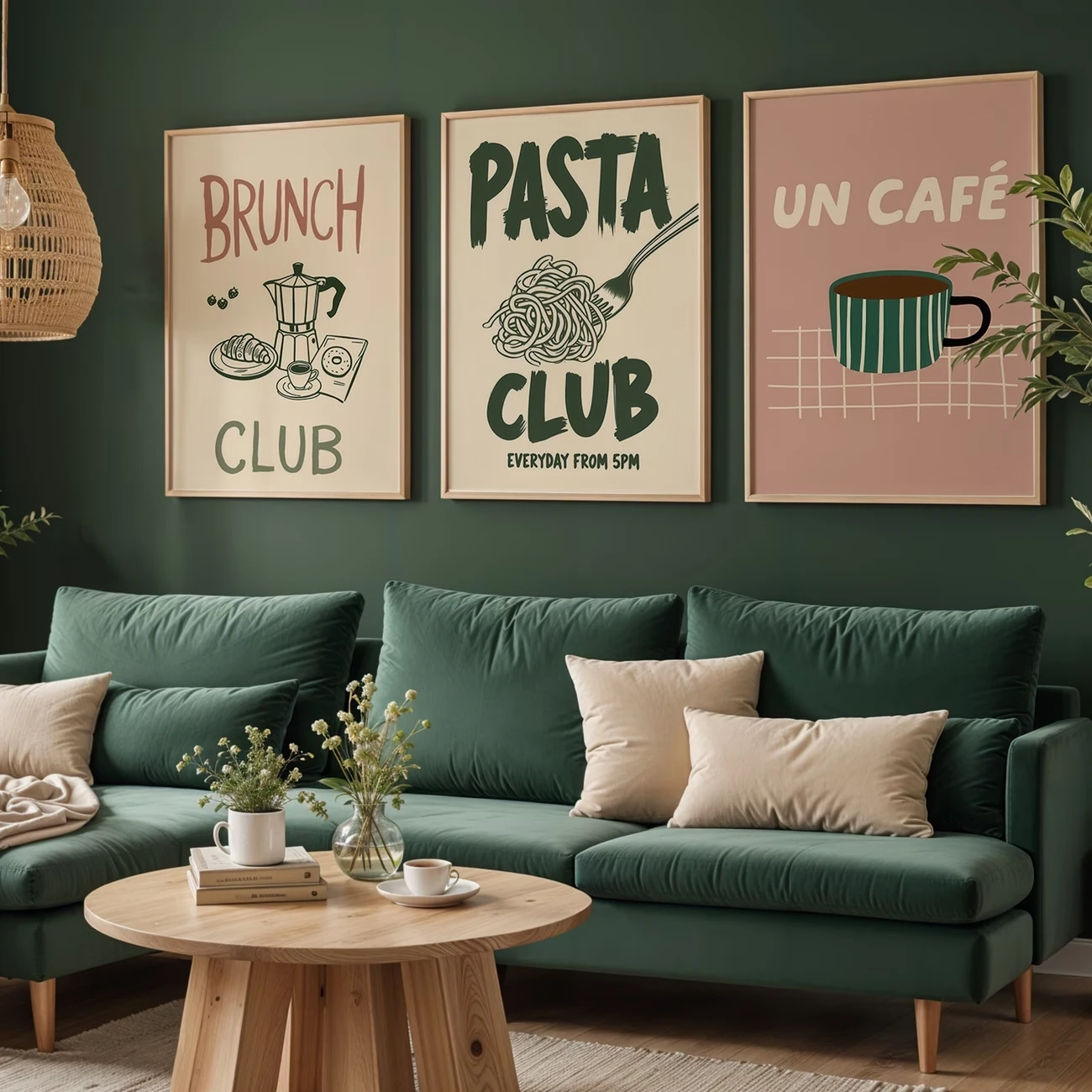 3 peças de arte moderna para p - Home Decor Green avaliação e preço