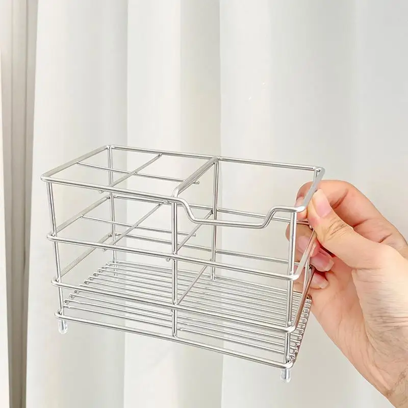 متعددة الوظائف تخزين الرف الحمام فرشاة الأسنان حامل الفولاذ المقاوم للصدأ فرشاة أسنان حامل متعدد فتحة ملحقات الحمام