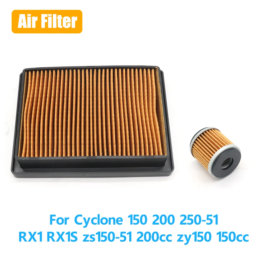 Para Zongshen Cyclone ZS150 ZS200 150 200 RX1 RX1S 200cc zy150 150cc filtro de aire de repuesto para motocicleta limpiador de filtro de aire de motor