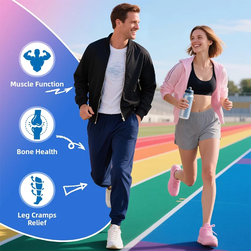 500mg Magnesium Carbonate Gummies, Containing Magnesium D3 and K2, B6 and Zinc Citrate, for Bone and Intestinal Health