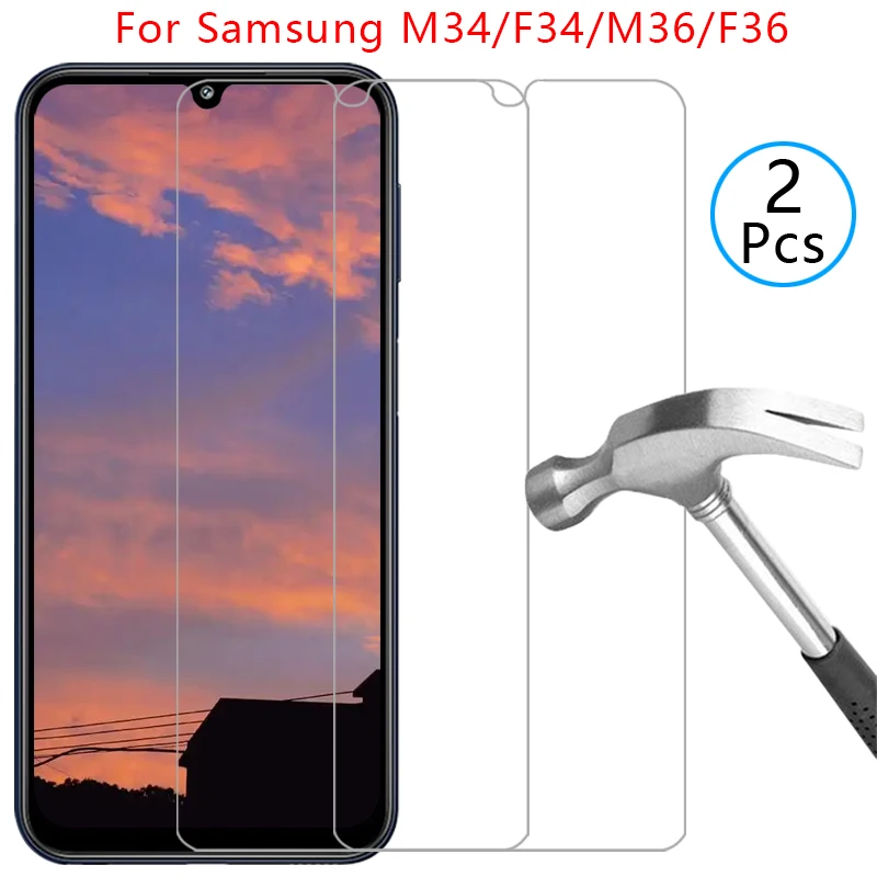 protective tempered glass for samsung galaxy m34 f34 m36 f36 5g screen protector on samsungm34 m f 34 36 34m 36m film samsumg