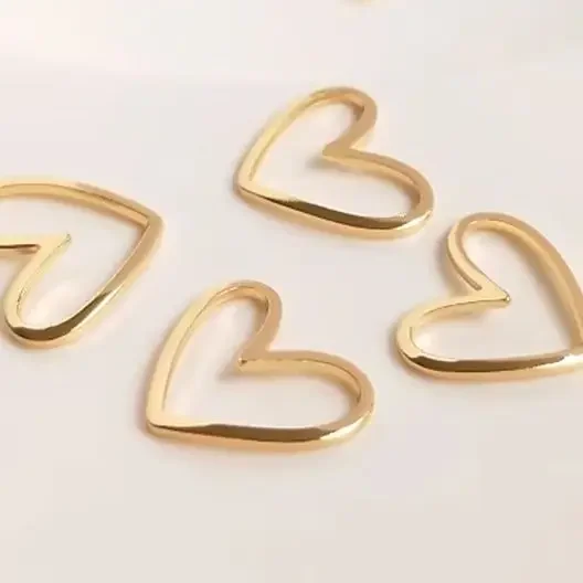 DIY полые изогнутые серьги в форме сердца, аксессуары, подвесные украшения, первый аксессуар, соединенные детали для изготовления ювелирных изделий