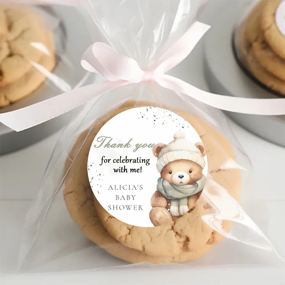 90 قطعة من ملصقات الأسماء وأعياد الميلاد المخصصة (للتعميد والحفلات وتغليف الهدايا) #3