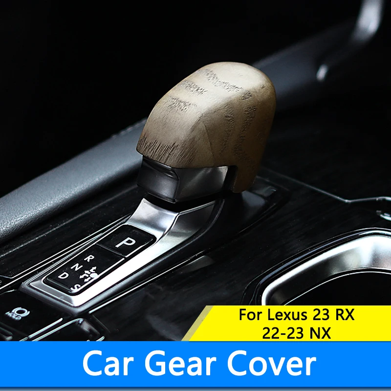 TAJIAN Gear Lever Cover Wood Grain ABS Decorative Protection Modify Interior Gear Shift Sleeve Suitable For Lexus 23RX/22-23NX