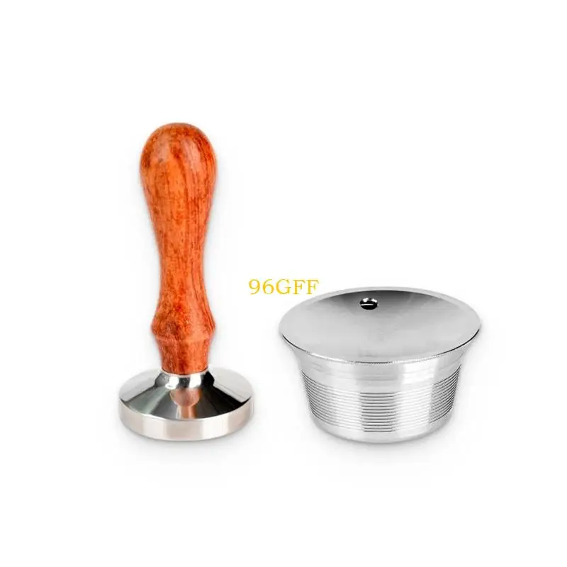 96GF Espresso Pods Shell Coffee Powder Cup Tamping Tool Stainless Steel Texture Suitable for Coffee Machines Use