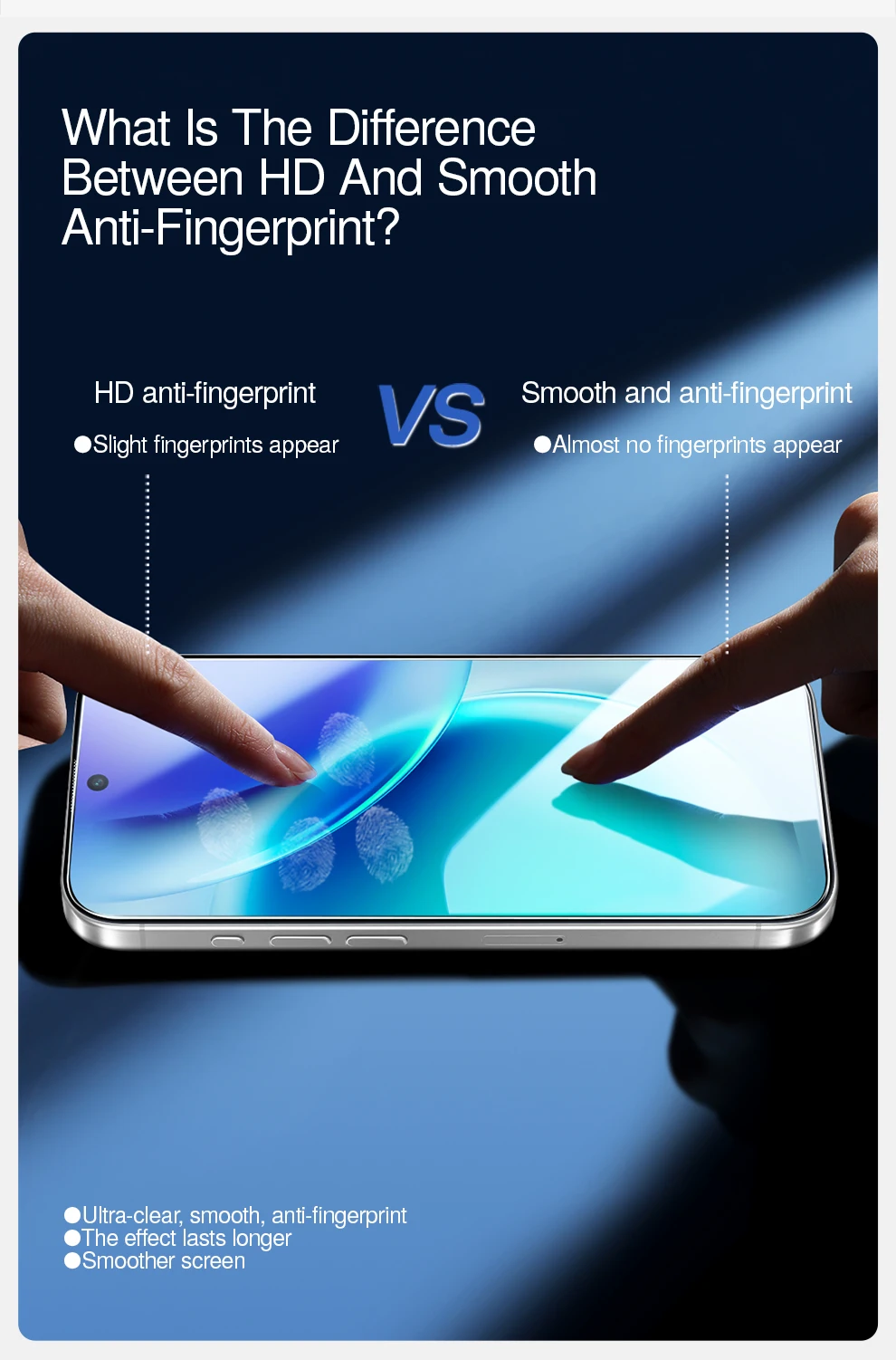 SmartDevil 2PCS Displayschutzfolie für Vivo X200 Pro Mini X300 HD Anti-Blaulicht-Hartglas Nicht vollständige Abdeckung Anti-Fingerabdruck – Detail 3