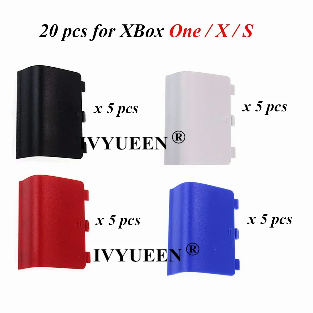 IVYUEEN 20 PCS สำหรับ Xbox One Series X S Wireless Controller แบตเตอรี่พลาสติก Shell ฝาปิดด้านหลังเปลี่ยนที่อยู่อาศัยฝาครอบ