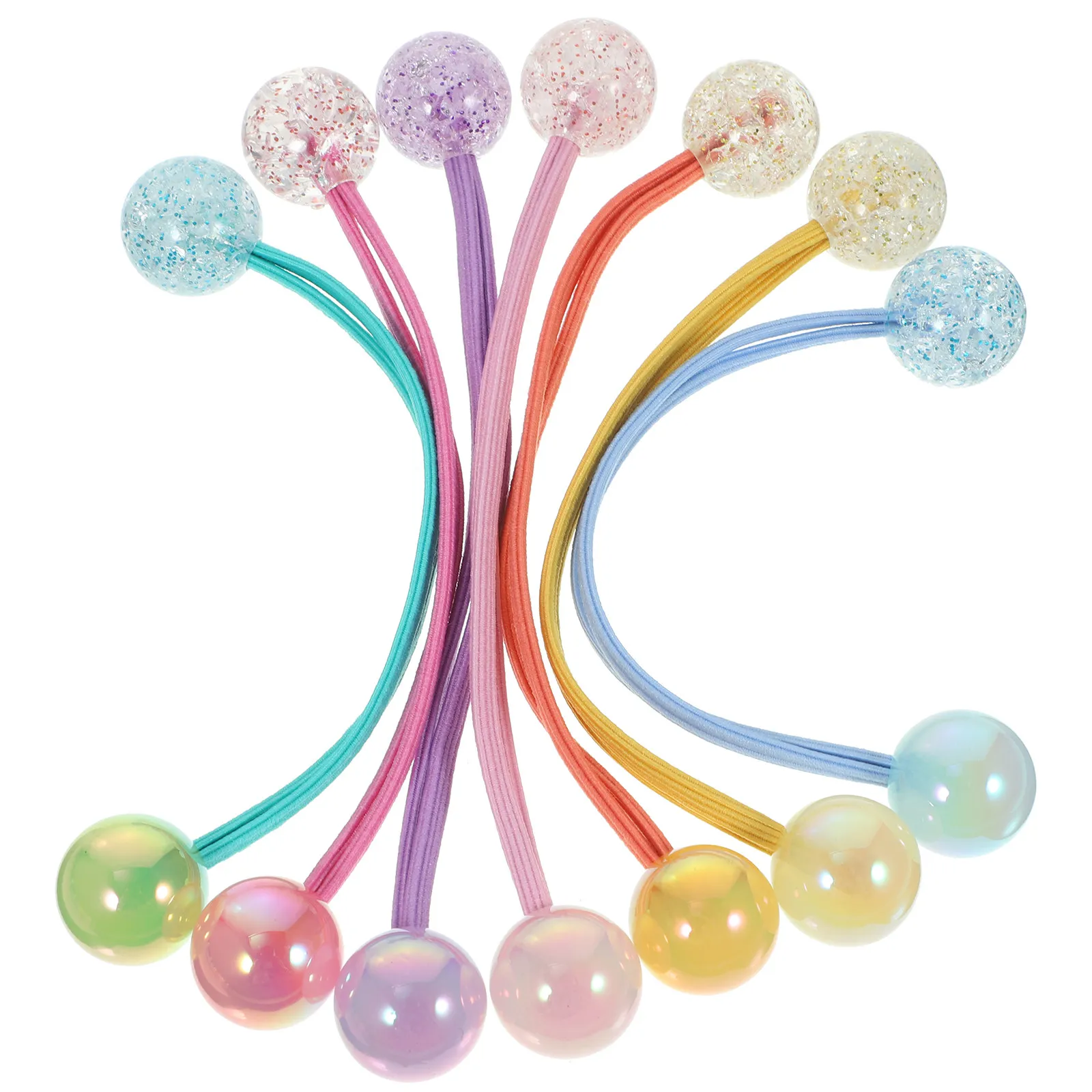 

14Pcs Double Balls Elastic Hair Ties Ponytail Holders for Little Girls Cute Hair Rope Accessories Girl Elastic Ponytail Holder