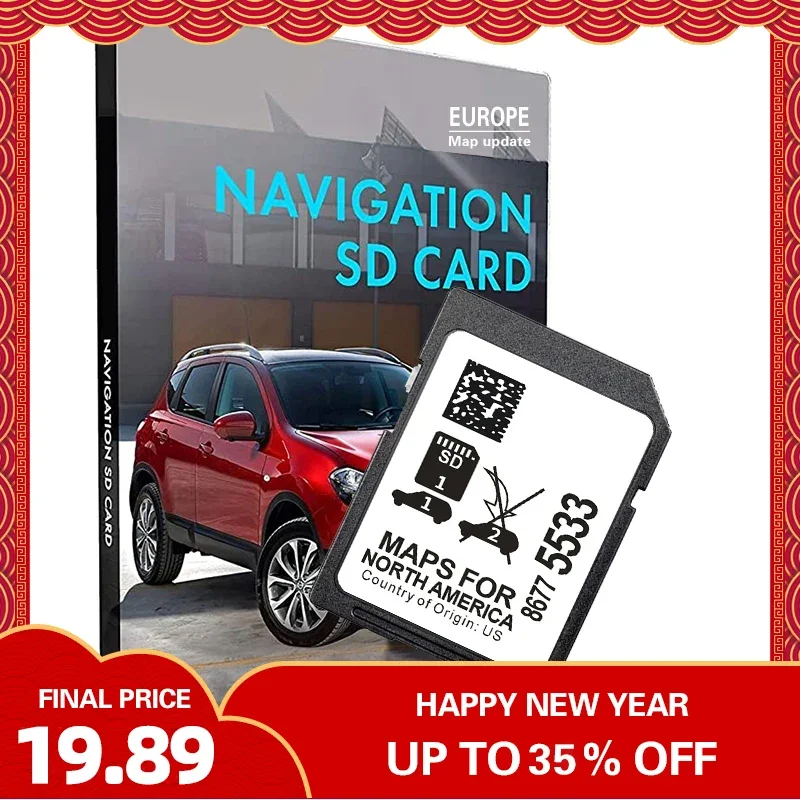 

2023 для GMC Chevrolet Cadillac XT6 2020-2023 Автомобильные карты США/CAN/MEX Обновление SD-карты Навигация GPS Подходит для спутникового радио