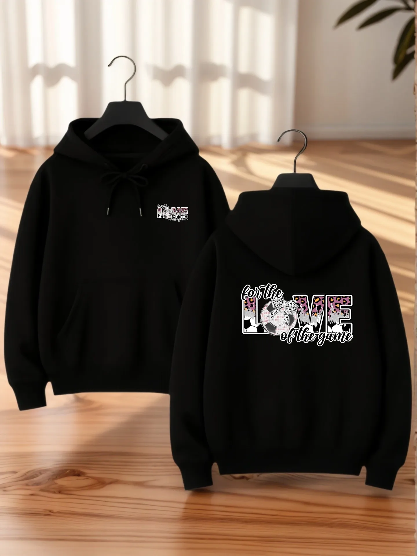 

Essential Hoodie, Letter - Print, Casual Aesthetic, Cotton Blend, Casual Everyday Wear, For Teens