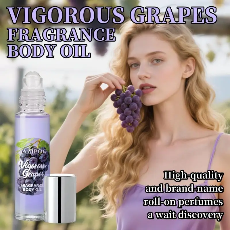 

10ml Grape Roll-on Fragrance Men's And Women's Fragrance Oil Dating Fresh Niche Long-lasting Fragrance Daily Body Oil
