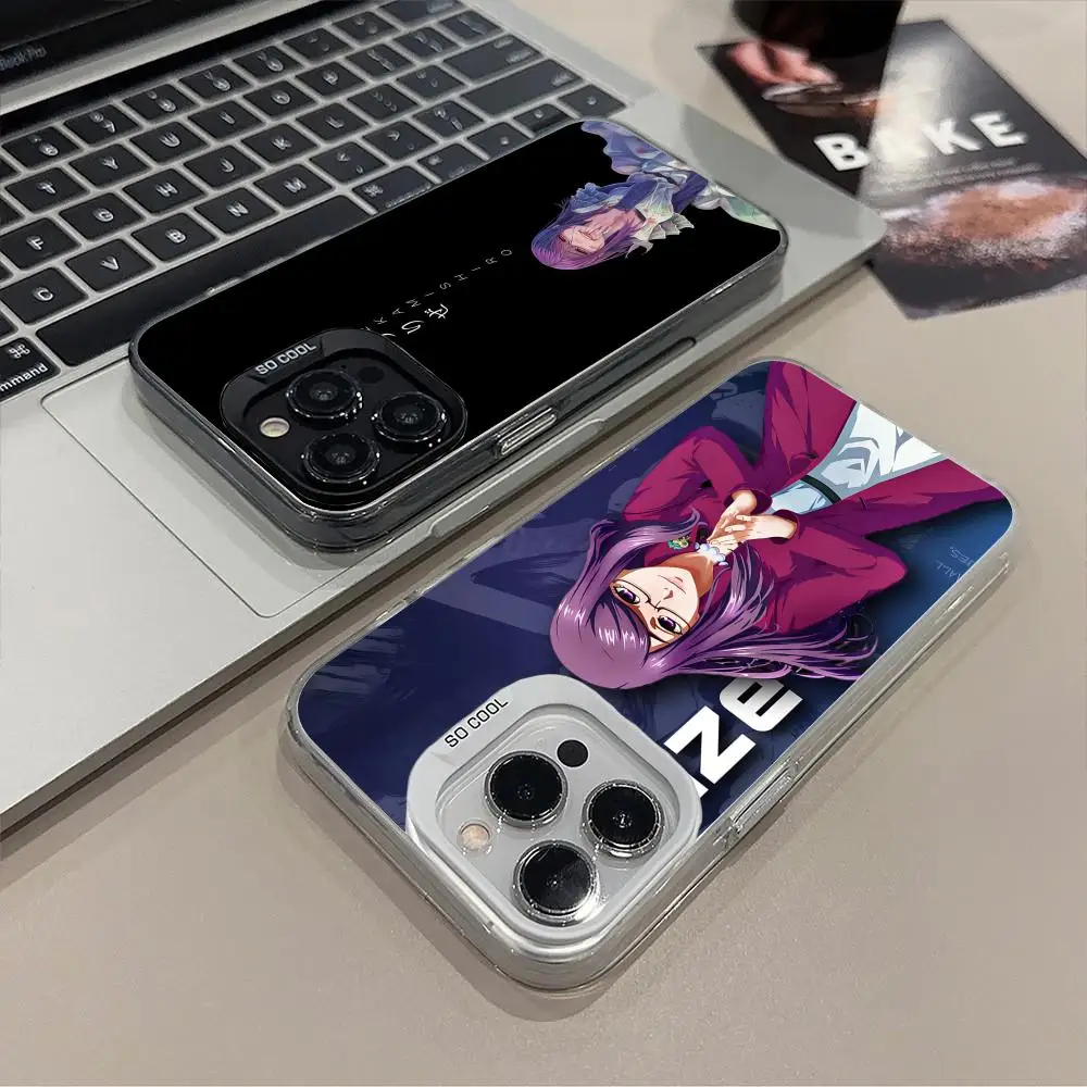 

Чехол для мобильного телефона Tokyo Ghoul Rize для iPhone 17, 16, 15, 14, 13, 12, 11 X XR XS 8 7 Pro Max Plus, полупрозрачный цветной чехол