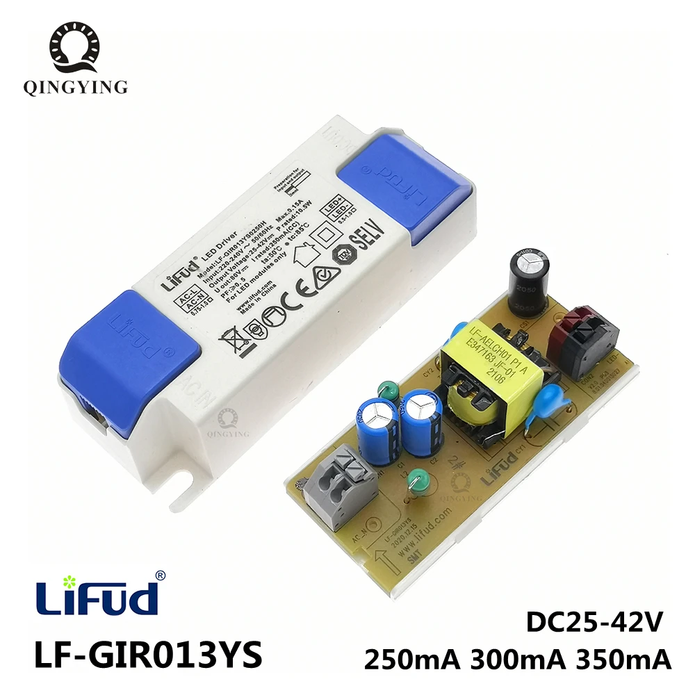 1pcs No Flicker Lifud LED Driver LF-GIR013YS Series AC220-240V DC25-42V 250mA 300mA 350mA Power Supply LED Transformer