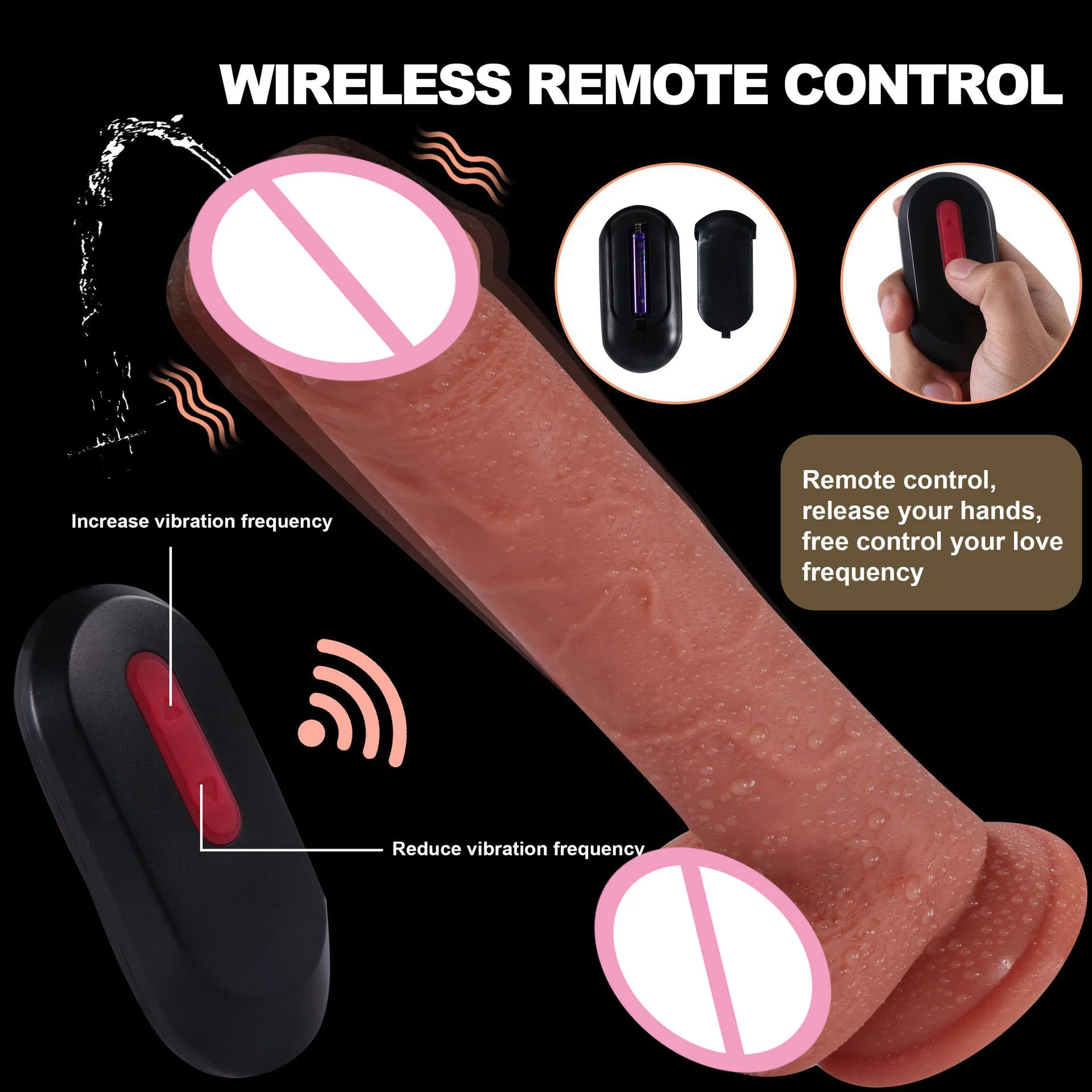 8.42 Inch Remote Control G-spot Vabration Dildo Realistic Water Spray Penis for Women Pleasure Adult Masturbation Sex Toys