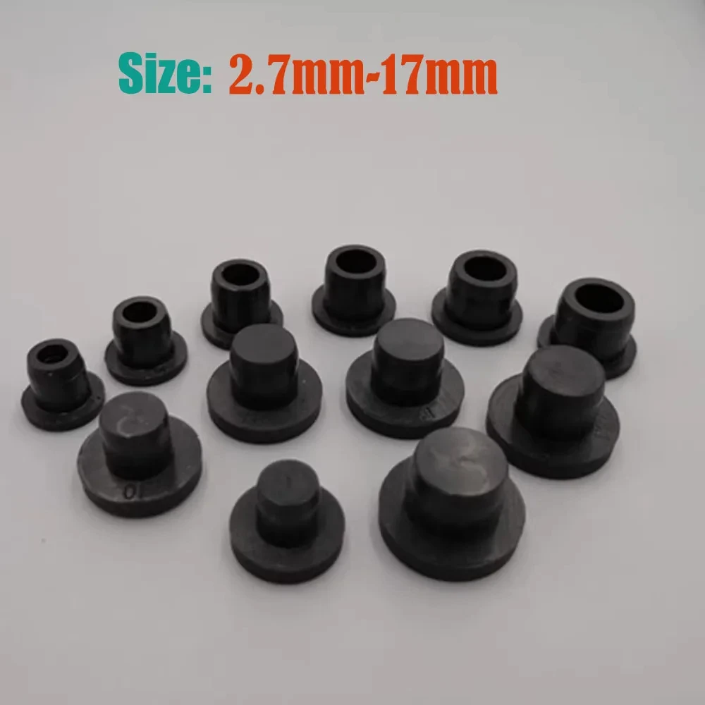 10/20pc Rubber Plug Silicone Hole Stopper Solid Hollow Rubber Hole Caps Round Seal Plugs T Type High Temperature Dustproof Plugs