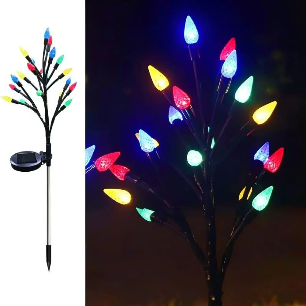Solar LED Halloween Pumpkin Branch Stake Light Waterproof Outdoor Garden Pathway Yard Decorative Lighting Lamp