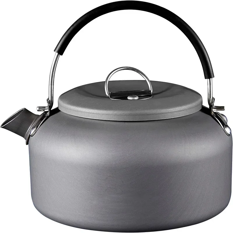 0.8L / 1.4L Portable Camping Boil Water Kettle Aluminum Alloy Outdoor Teapot Water Kettle Pot Coffee Pot Picnic Tableware