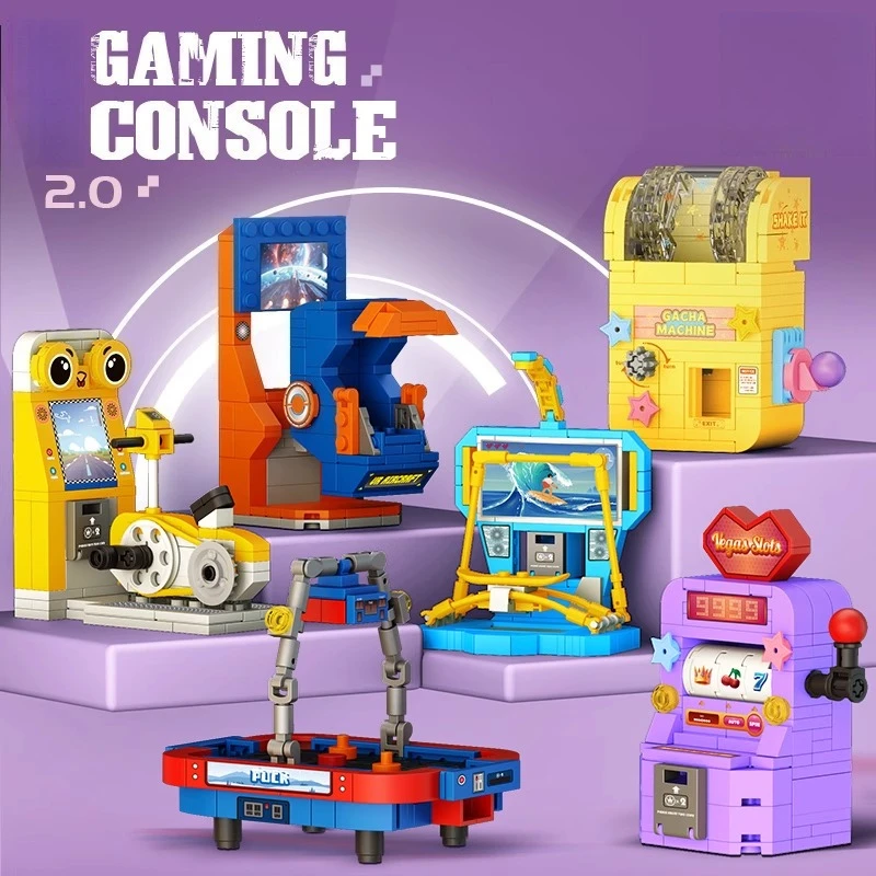 

SEMBO Gashapon Machine Building Blocks Children's Educational Assembly Rotating Aircraft Creative Trendy Ski Machine Toy Gift