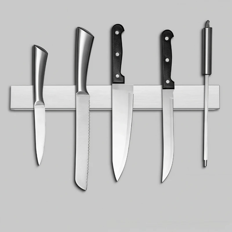 Image of 30/40/50CM Magnetischer Messerhalter für die Wand Edelstahl Starker Magnetischer Messerstreifen für Messer-Organizer Küchenzubehör